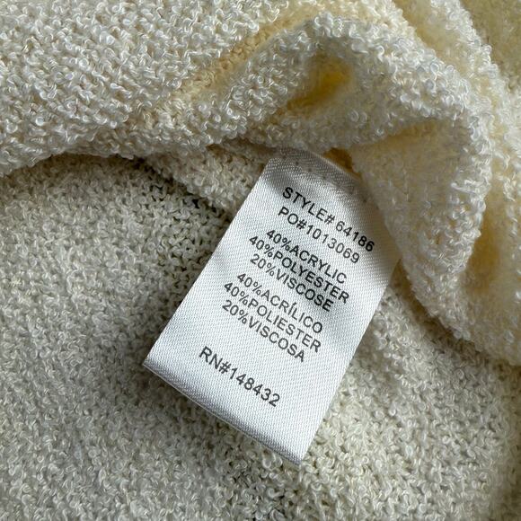 PINK LILY Meet At The Retreat Cream V-Neck Sweater Tank M - Picture 6 of 8